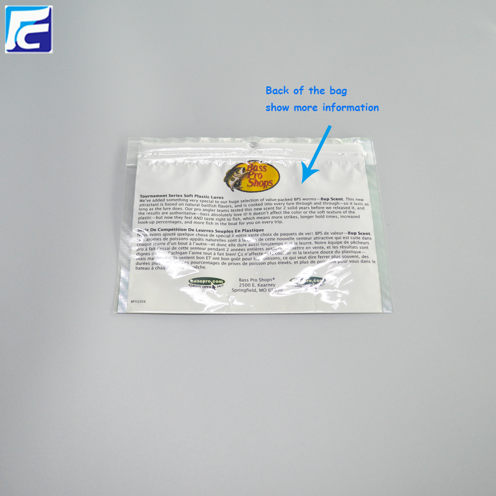 Ψάρεμα ψαρέματος συσκευασία φερμουάρ Fishing Lure Zipper Packaging