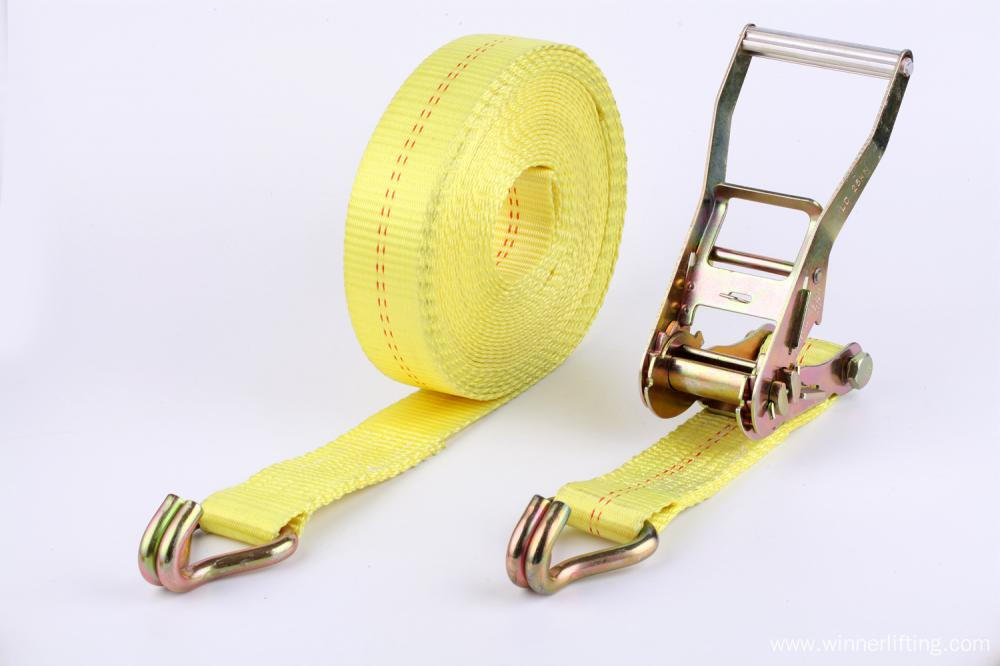 China 2"RATCHET LASHING STRAP 5T YELLOW Manufacturers