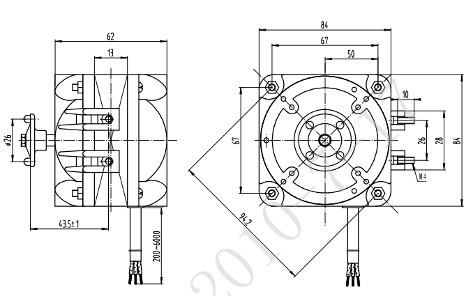 Closed type construction shaded pole motors CE for HVAC industry