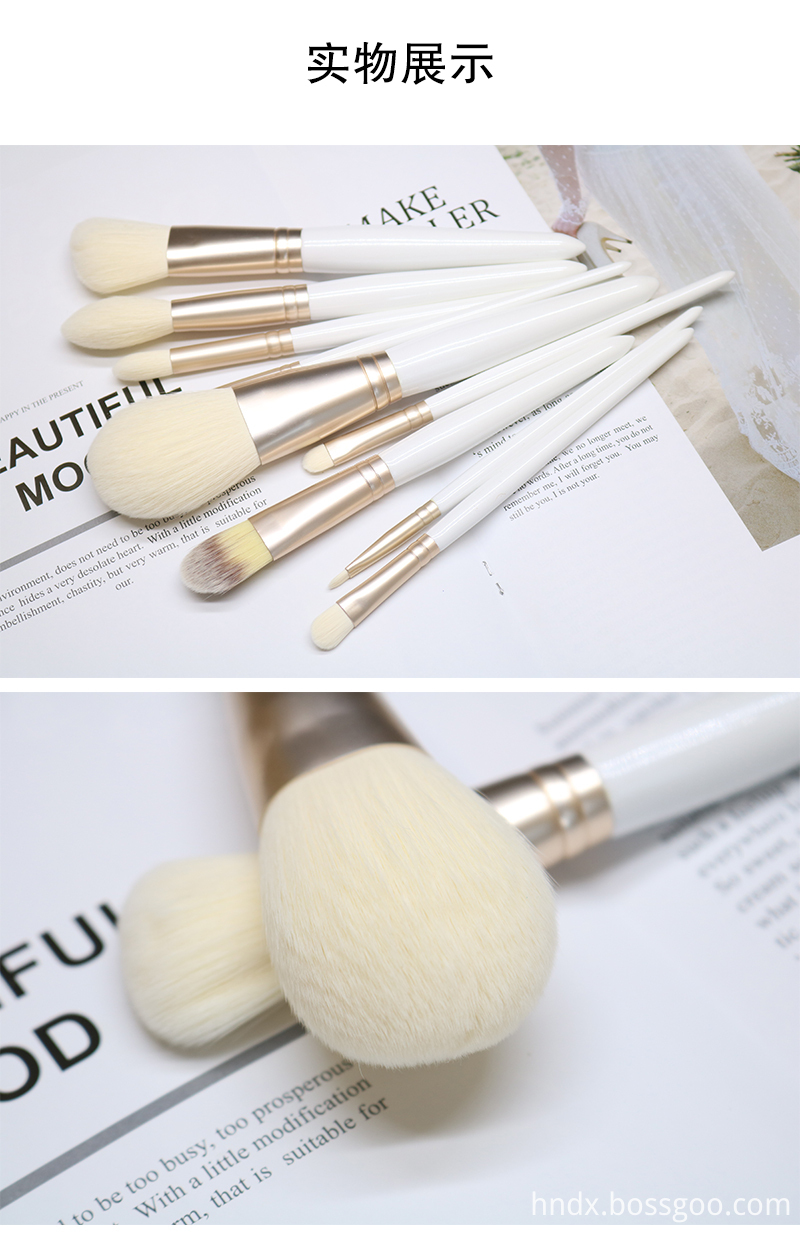 Costume de pinceau de maquillage blanc White makeup brush suit