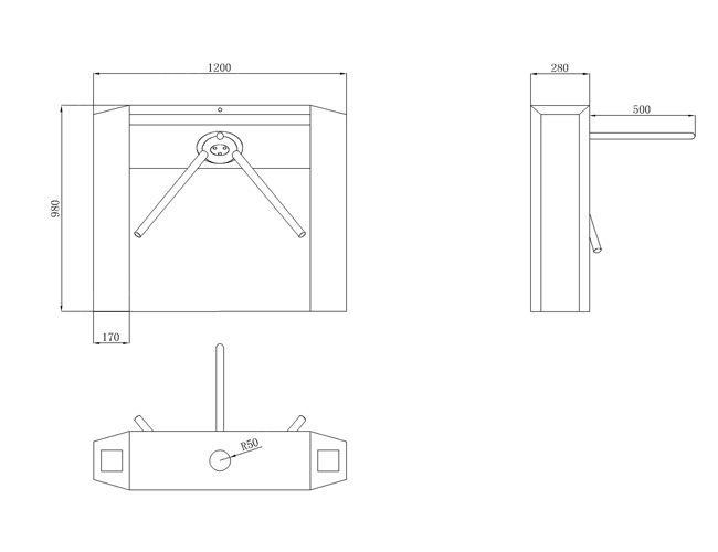 tripod turnstile size tripod turnstile size