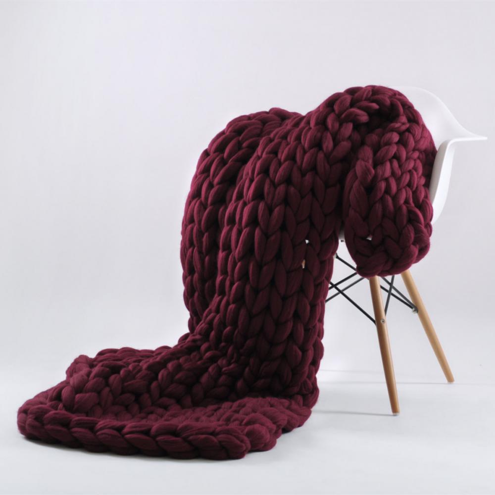 Merino wool Grande Large Giant knit Chunky blanket