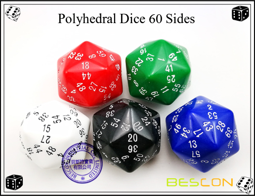 Polyhedral Dice 60 Sides Polyhedral Dice 60 Sides
