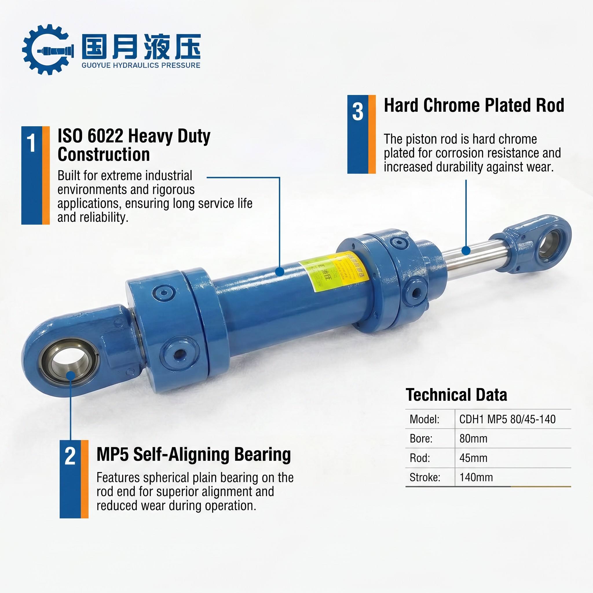 CDH1 MP5 80/45-140 Hydraulic Cylinder CDH1 MP5 80/45-140 Hydraulic Cylinder
