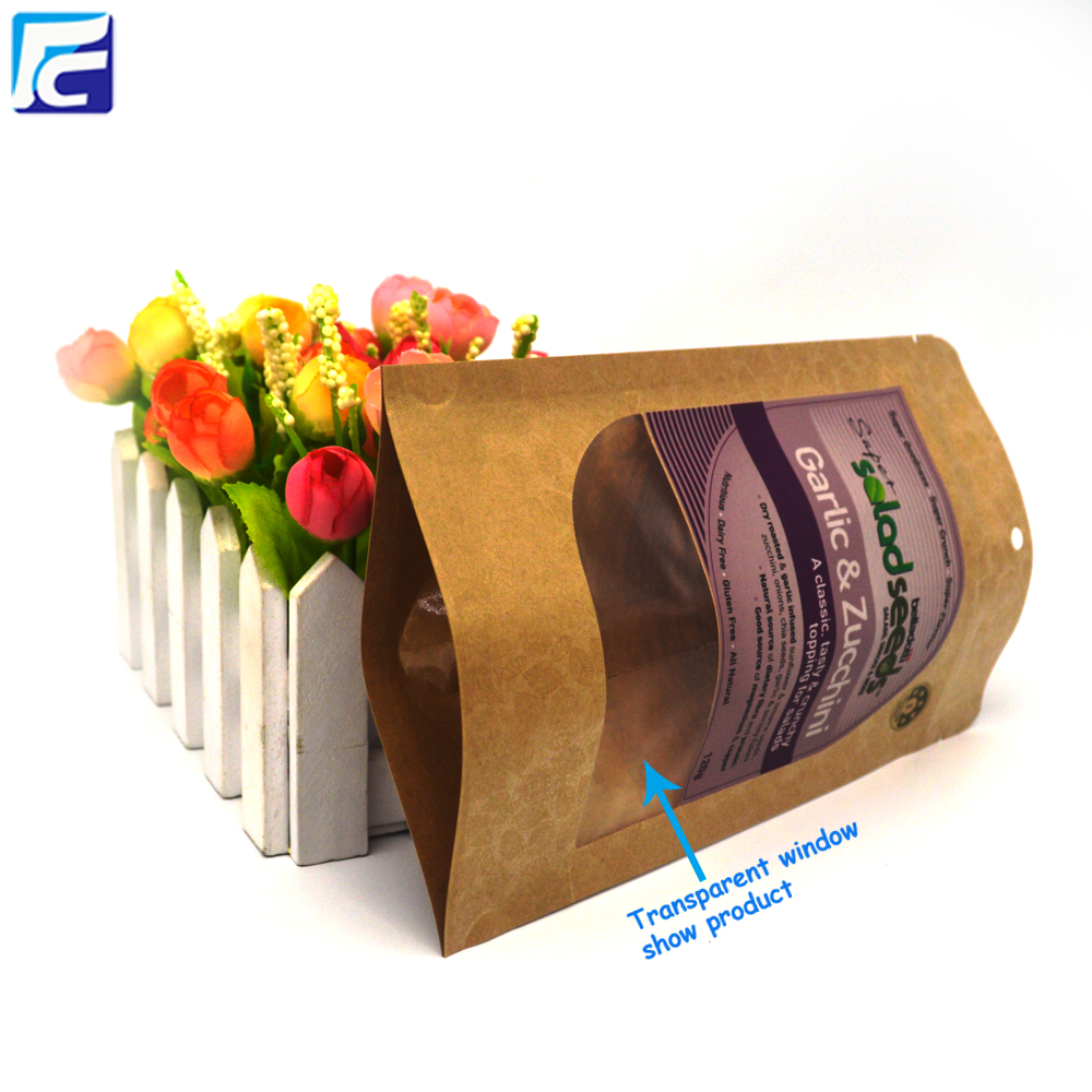 Bolsa personalizada Kraft reutilizable Mylar Foil Stand Up Custom Kraft Reusable Mylar Foil Stand Up Pouch