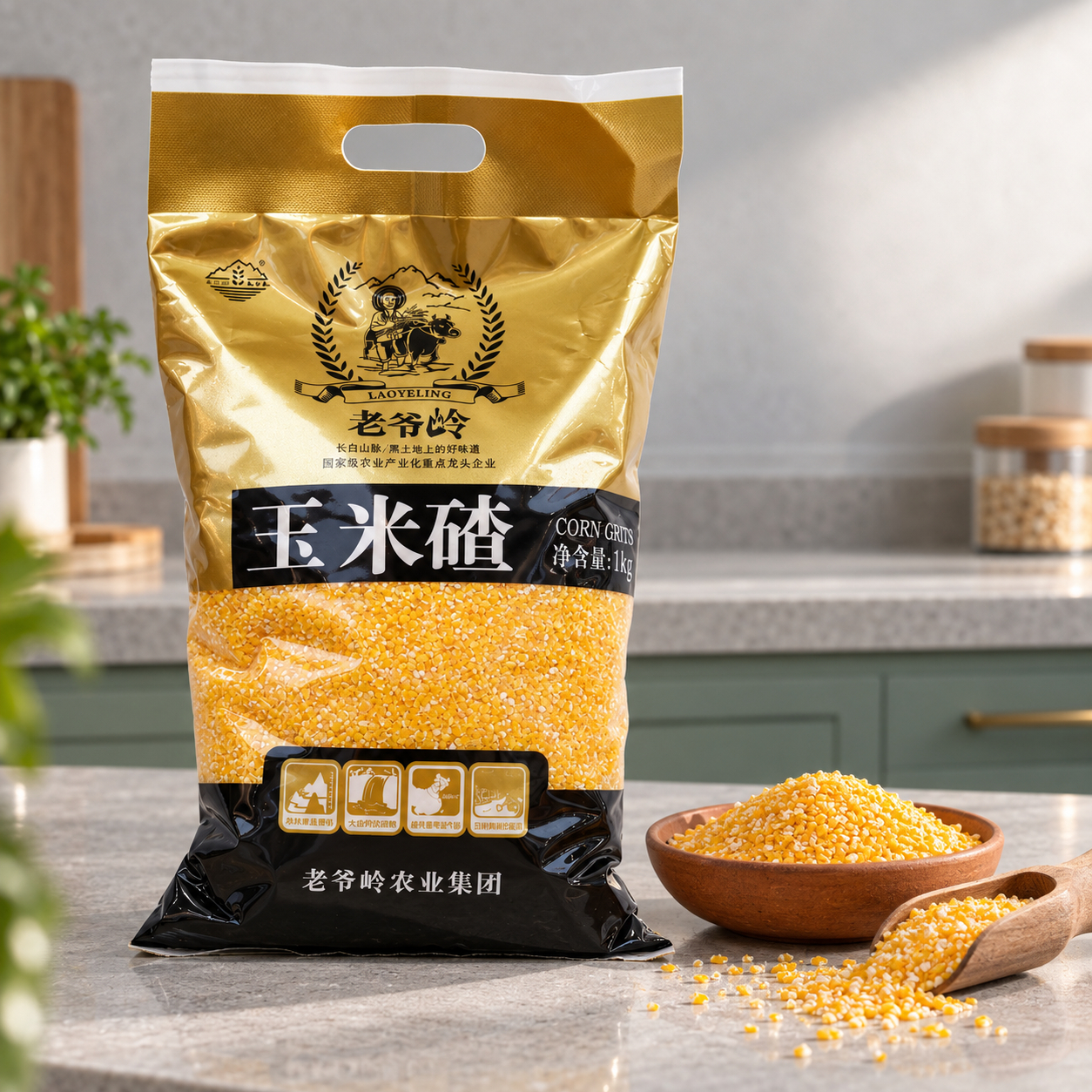 Organic mixed grain corn grits4 Organic mixed grain corn grits4