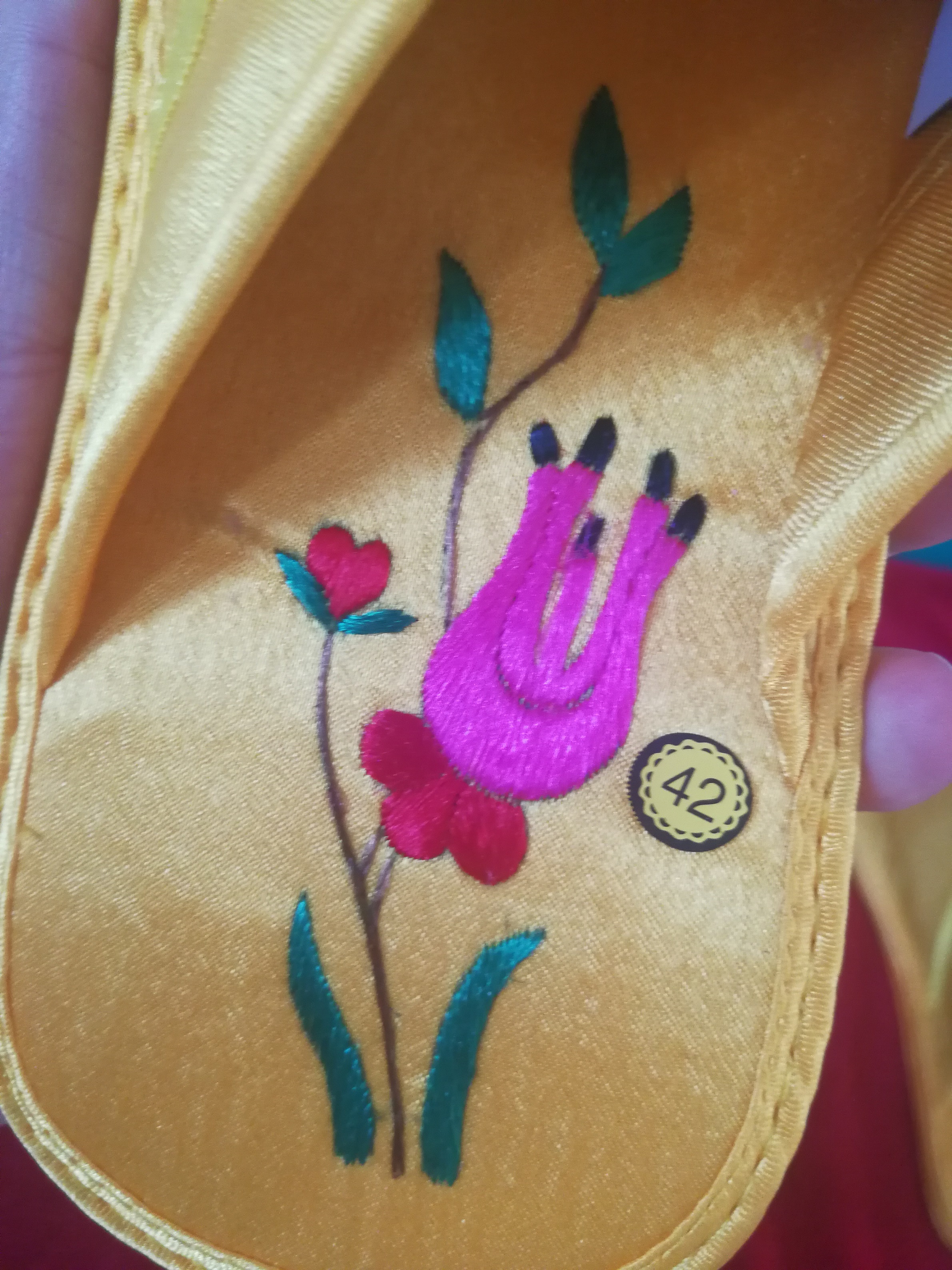 hand embroidered slipper hand embroidered slipper