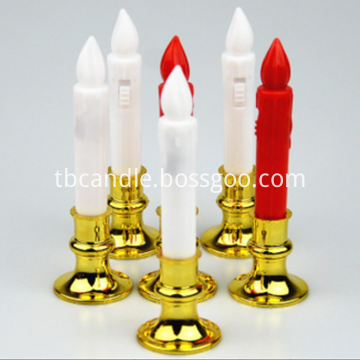 Battery operated flickering LED taper candle