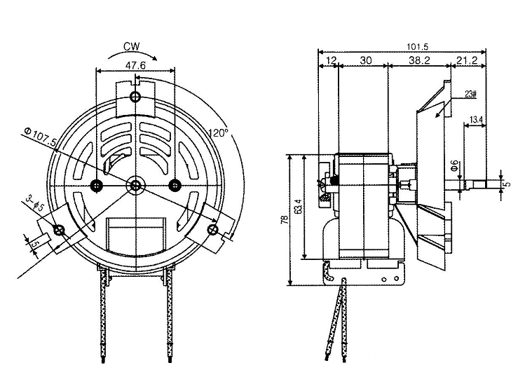 Micro wave ovens household shaded pole motors 115VAC or 220VAC 