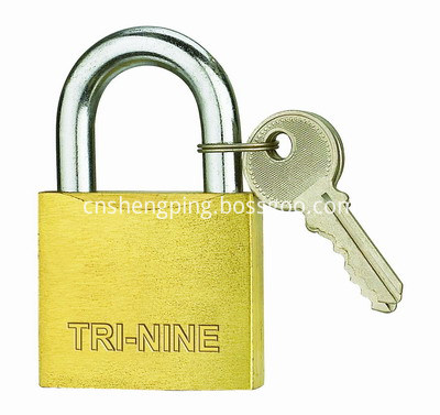 M-THICK BRASS PADLOCK-SAND POLISH-400