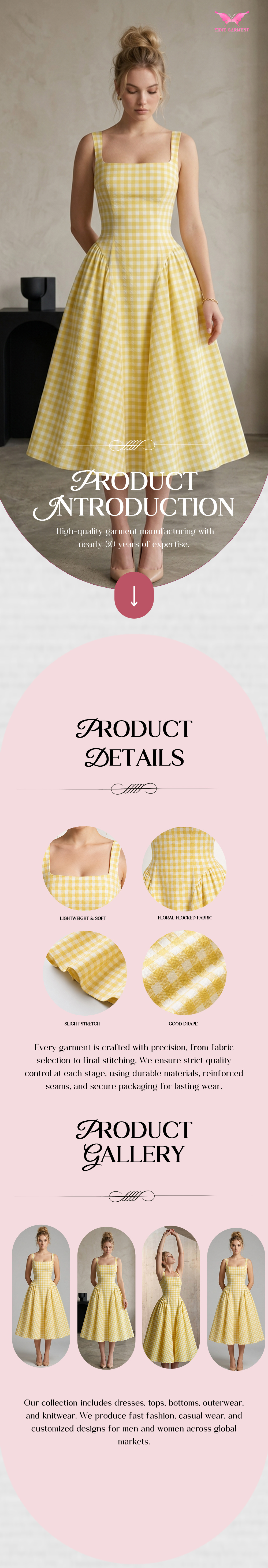 Yellow Checkered Maxi Dress Yellow Checkered Maxi Dress