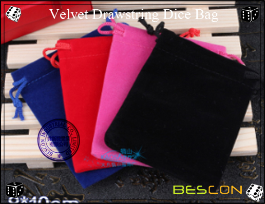 Velvet Drawstring Dice Bag-2 Velvet Drawstring Dice Bag-2