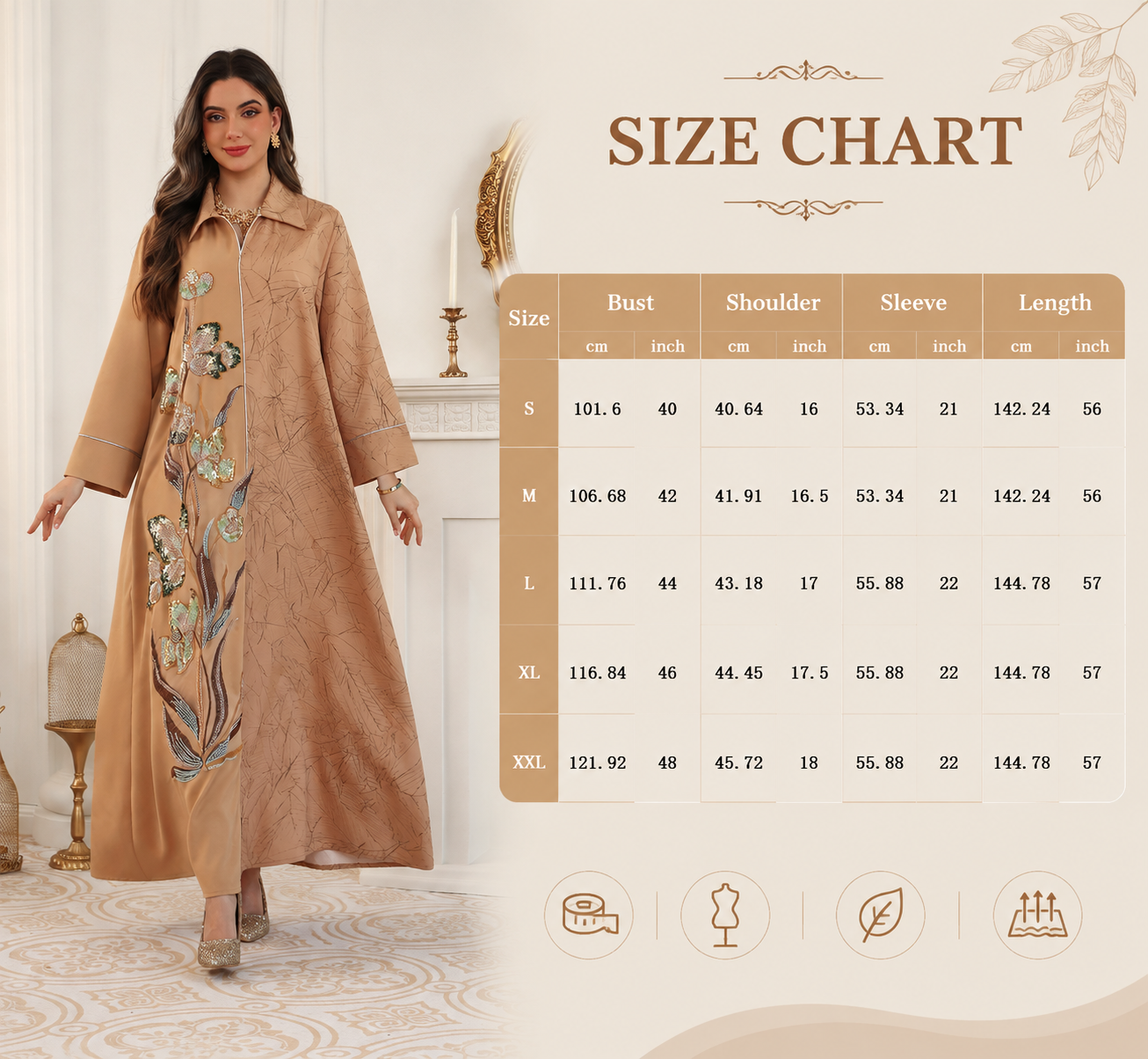 Jacquard Sequin Embroidered Applique Abaya Dress Jacquard Sequin Embroidered Applique Abaya Dress