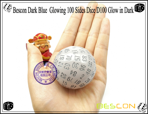 Bescon azul oscuro brillando 100 lados Dados D100 brillando en oscuro-6 Bescon Dark Blue Glowing 100 Sides Dice D100 Glow in Dark-6