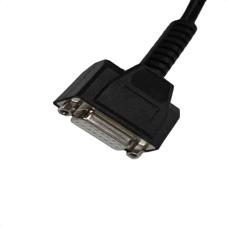 Black DB15 Cable with Dual Male and Female Connectors Black DB15 Cable with Dual Male and Female Connectors
