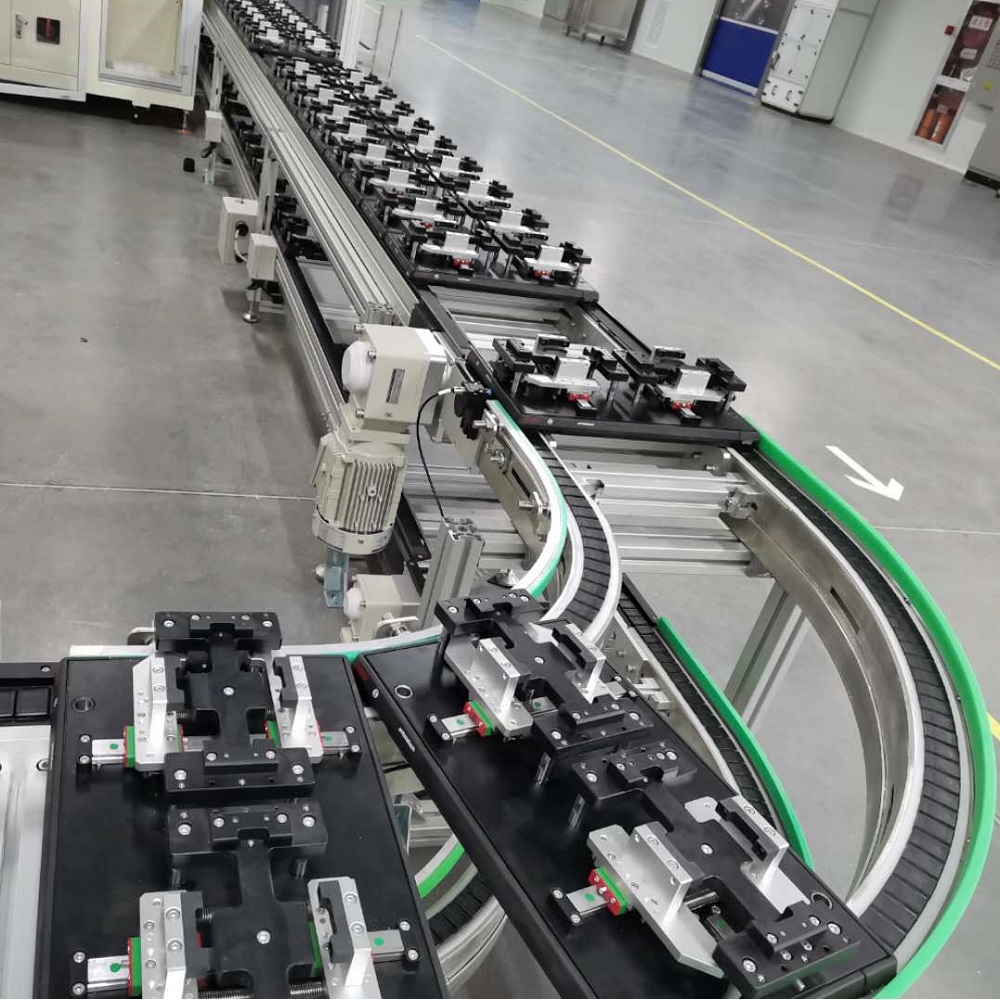 Flat Top Chain Conveyor Curve for Pallet Transfer Systems