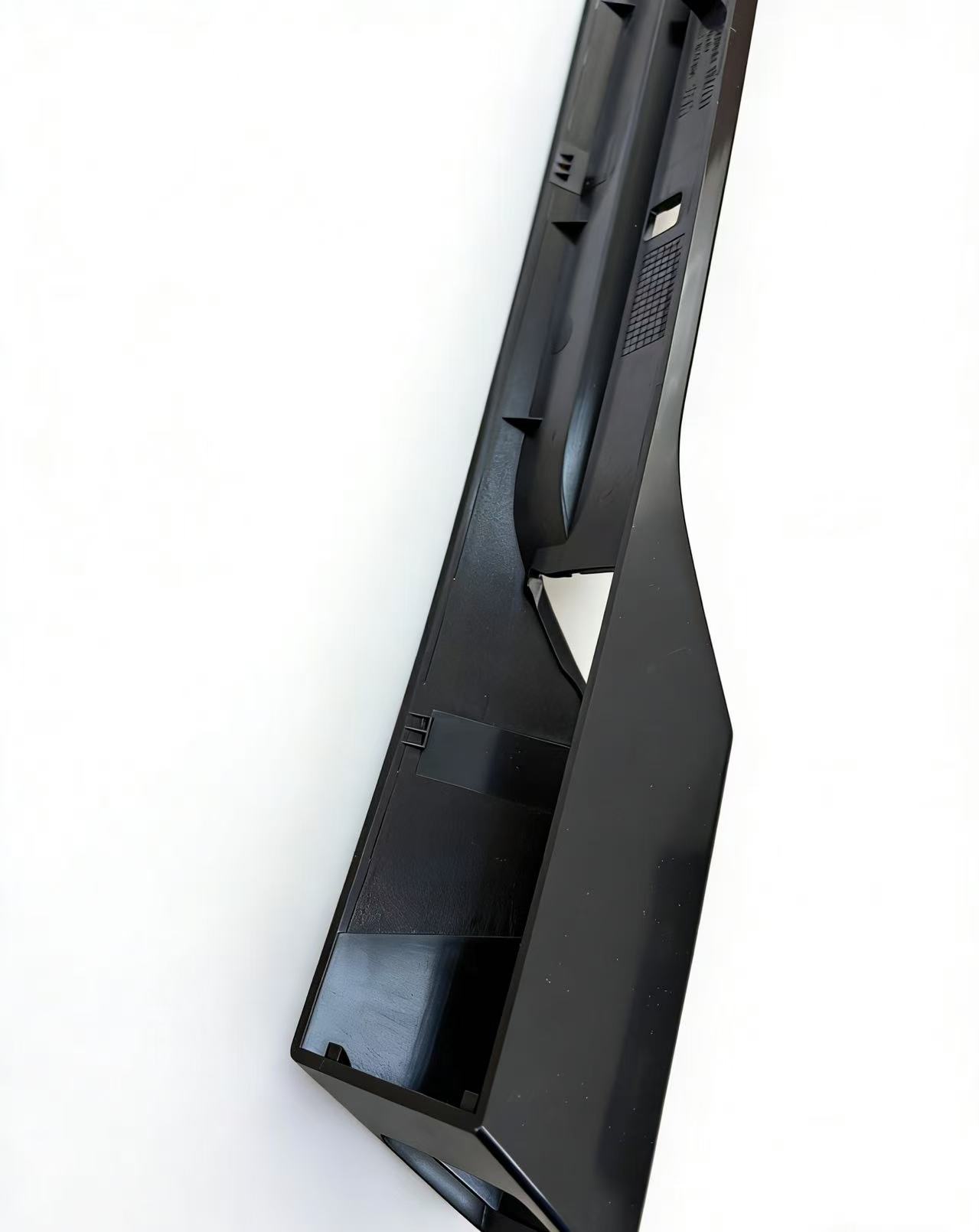 This injection mold makes the front bumper lower valance for cars. The valance is a plastic part that fits under the front bumper. The mold uses strong steel like P20 or 718H. It has a hot runner system to fill plastic evenly. It also has sliders and lif This injection mold makes the front bumper lower valance for cars. The valance is a plastic part that fits under the front bumper. The mold uses strong steel like P20 or 718H. It has a hot runner system to fill plastic evenly. It also has sliders and lif