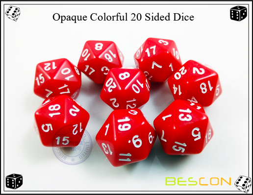 Opaque Colorful 20 Sided Dice-3 Opaque Colorful 20 Sided Dice-3