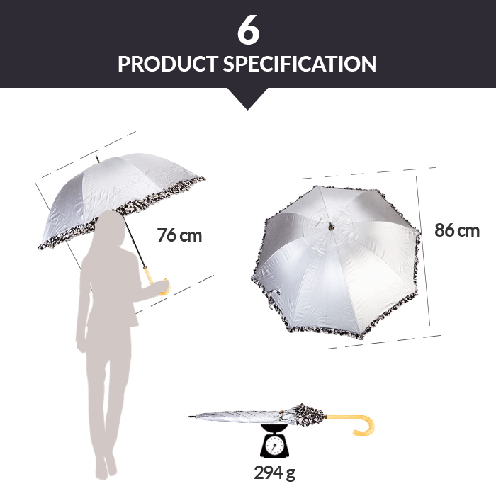 Hyades Regenschirm Silber Beschichtung Printed Dome Straight Umbrella Hyades Umbrella Silver Coating Printed Dome Straight Umbrella