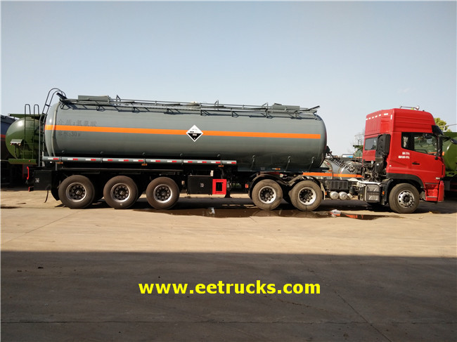3 Essieu 30 CBM Hydrochloric Acid Trailer Tanks 3 Axle 30 CBM Hydrochloric Acid Trailer Tanks