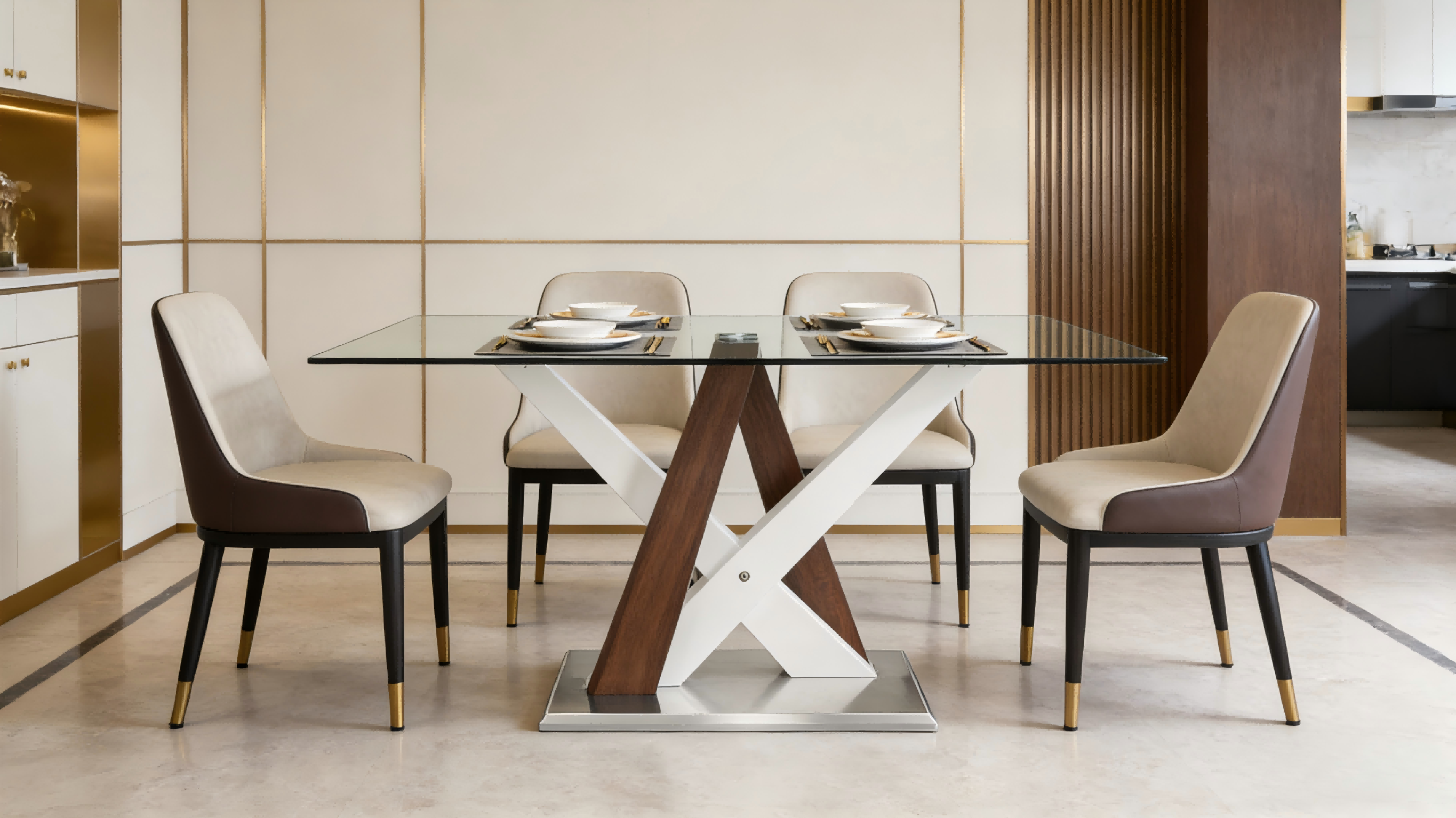 TL-16F08 modern glasstop dining table1 TL-16F08 modern glasstop dining table1