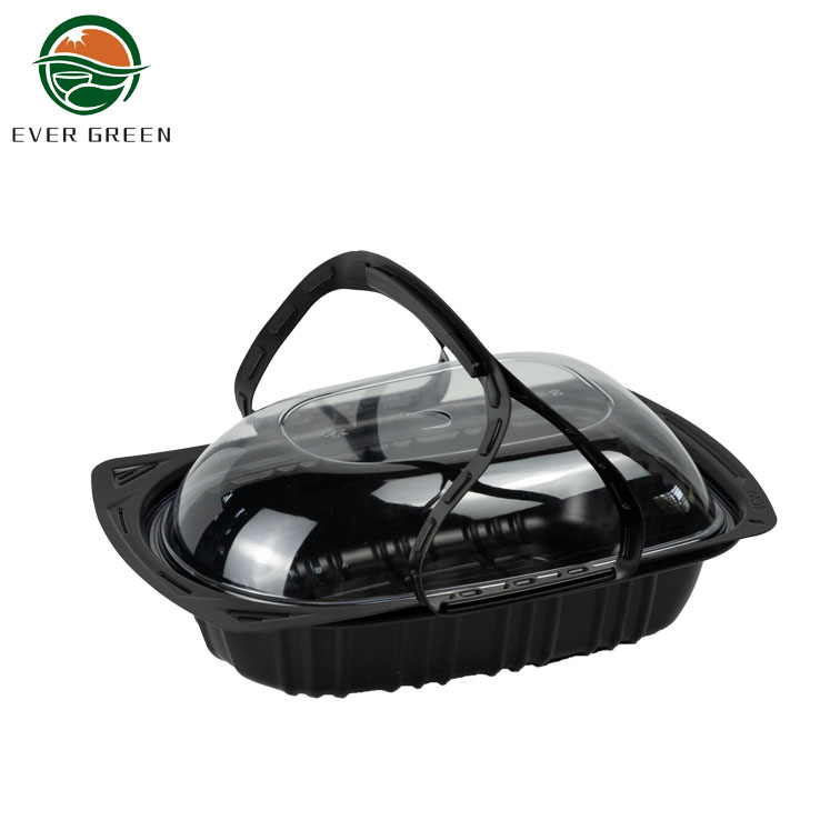Small Size Disposable Plastic PP Roasted Chicken Box With Handle Small Size Disposable Plastic PP Roasted Chicken Box With Handle