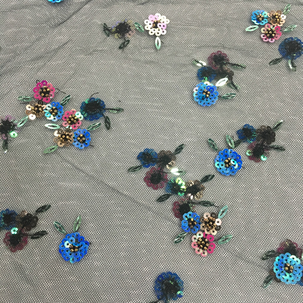 Beads Embroidery Fabric