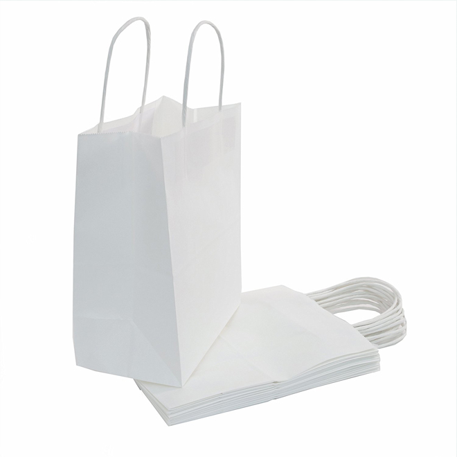 white kraft paper bag