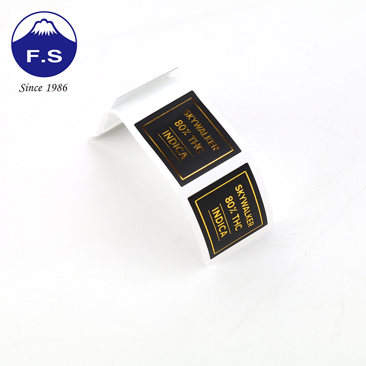 Luxury Gold Foil Product Sticker Custom Waterproof Label Luxury Gold Foil Product Sticker Custom Waterproof Label