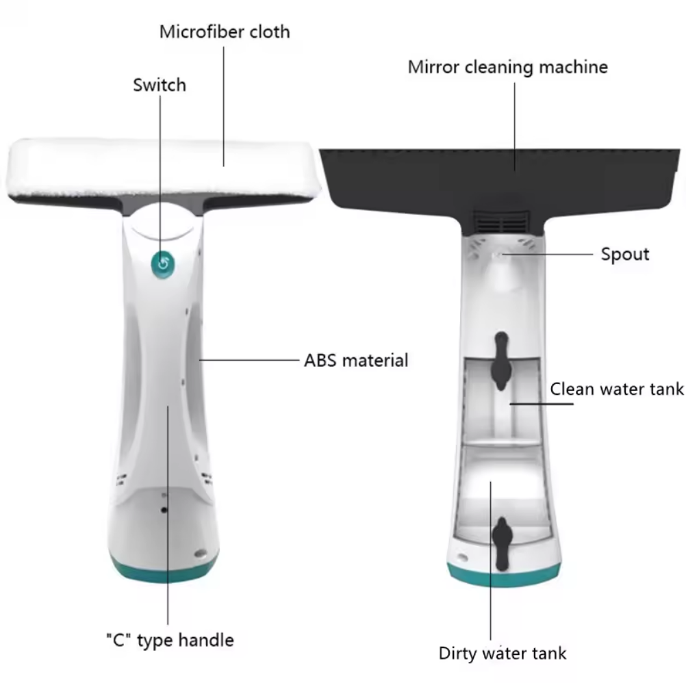 Crowdsourcing Electric Window Cleaner White Blue C1 Crowdsourcing Electric Window Cleaner White Blue C1