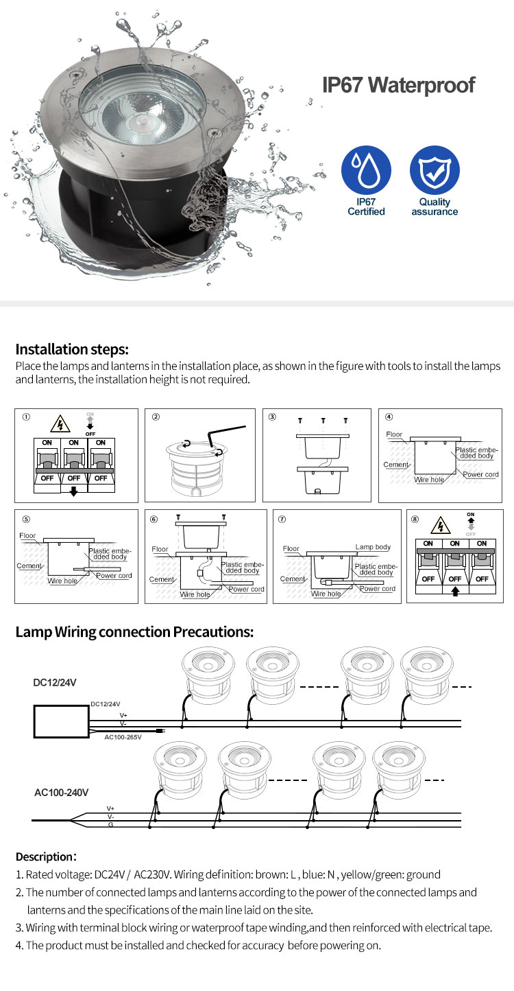 cob led inground light cob led inground light