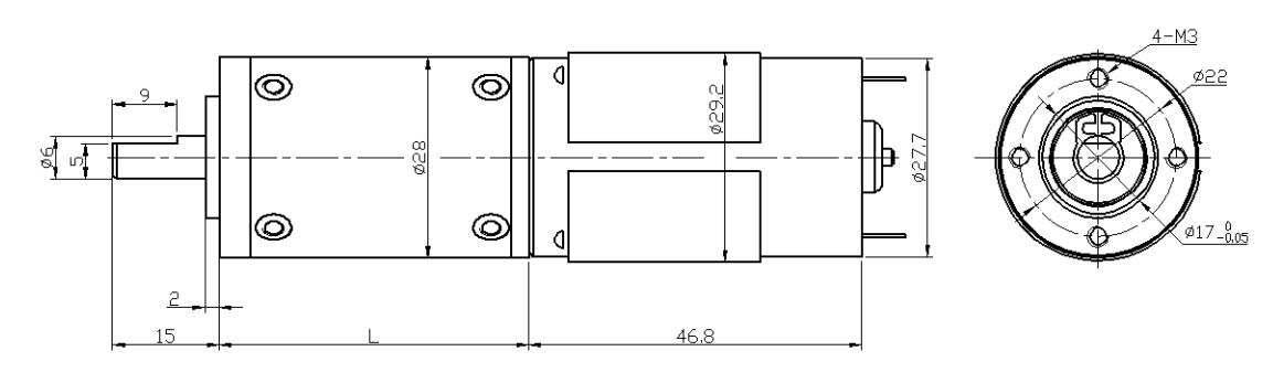 28mm dc planetary gear motor