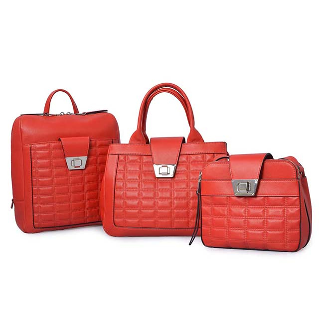 Leather Large Capacity Ladies Rucksack Shoulder Bag Backpack