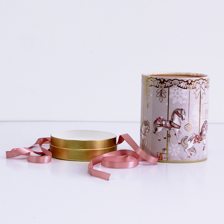 Kraft paper packaging box, circular jewelry box Kraft paper packaging box, circular jewelry box