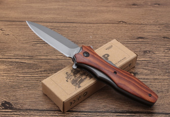 Wood Folding Knife