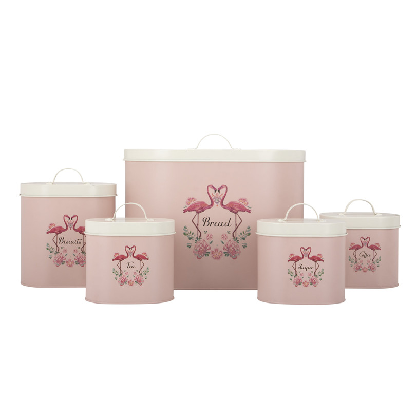 Pink Bread Bin Set