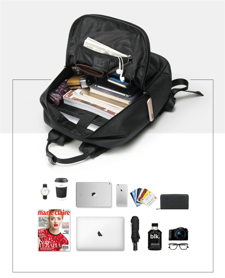 Mochila Preta Black Backpack