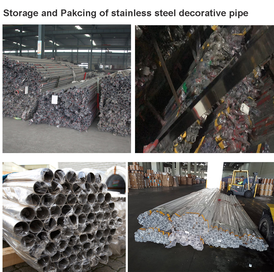 Lagerung und Verpackung von Edelstahl-Zierrohren store and packing of stainless steel decorative pipe