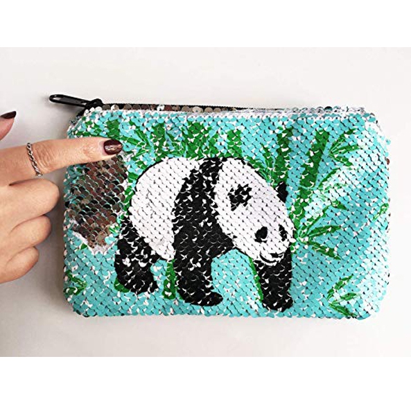 Sequin Pencil Case Panda Elephant Pattern 1 Sequin Pencil Case Panda Elephant Pattern 1