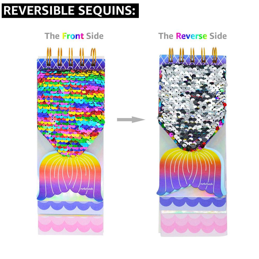 Reversible Sequin Top Spiral Notebook 1 Reversible Sequin Top Spiral Notebook 1