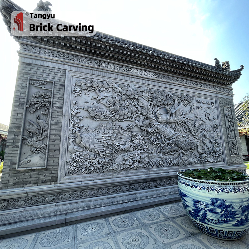 Large scale brick carved shadow wall Large scale brick carved shadow wall