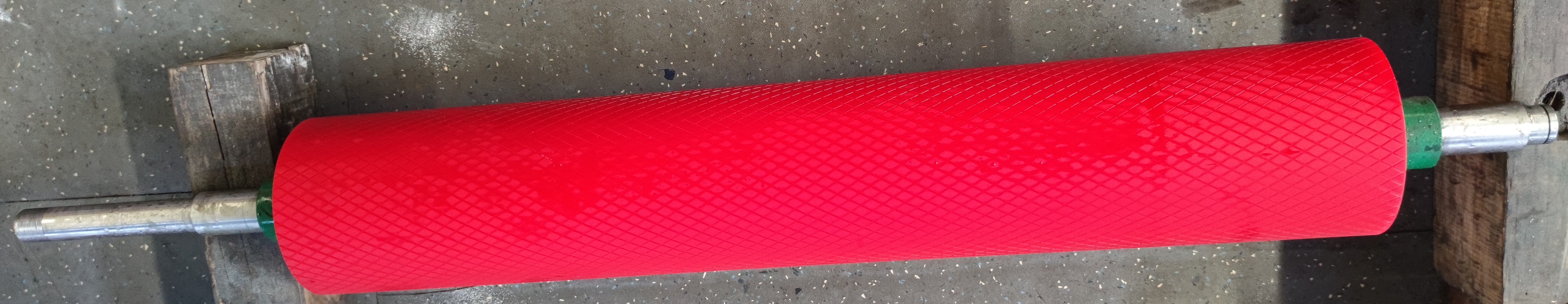 polyurethane rubber slotted roller polyurethane rubber slotted roller