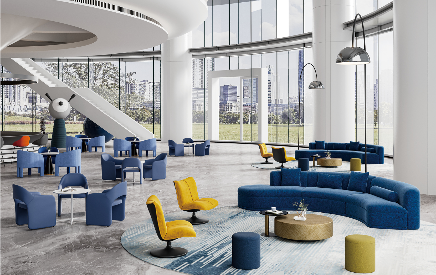 Modern Light Luxury Office Hotel Lobby Reception Sofa Comfortable Long Sitting Sofa Table and Chair Combination Sofa Sets Modern Light Luxury Office Hotel Lobby Reception Sofa Comfortable Long Sitting Sofa Table and Chair Combination Sofa Sets