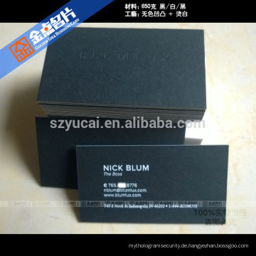 China Hot Stamping Buchdruck Drucker Luxus Papier Recycelt Visitenkarten Hersteller