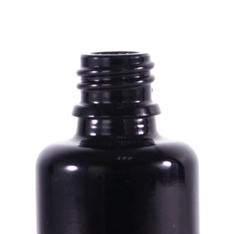 Bottle mouth of black round shoulder essential oil bottle Bottle mouth of black round shoulder essential oil bottle