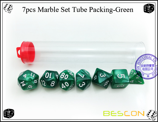 7pcs Marmor Set Tube Verpackung-Green-2 7pcs Marble Set Tube Packing-Green-2