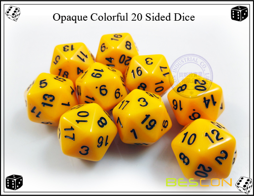 Opaque Colorful 20 Sided Dice-2 Opaque Colorful 20 Sided Dice-2