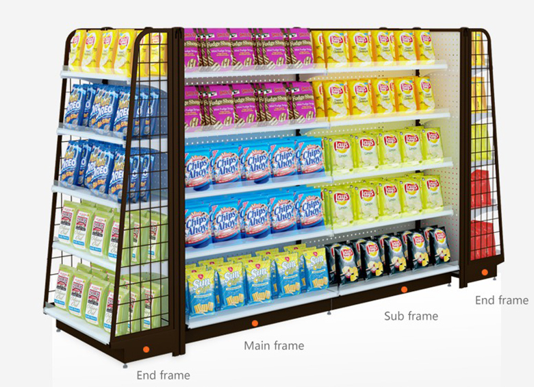 convenience store shelves