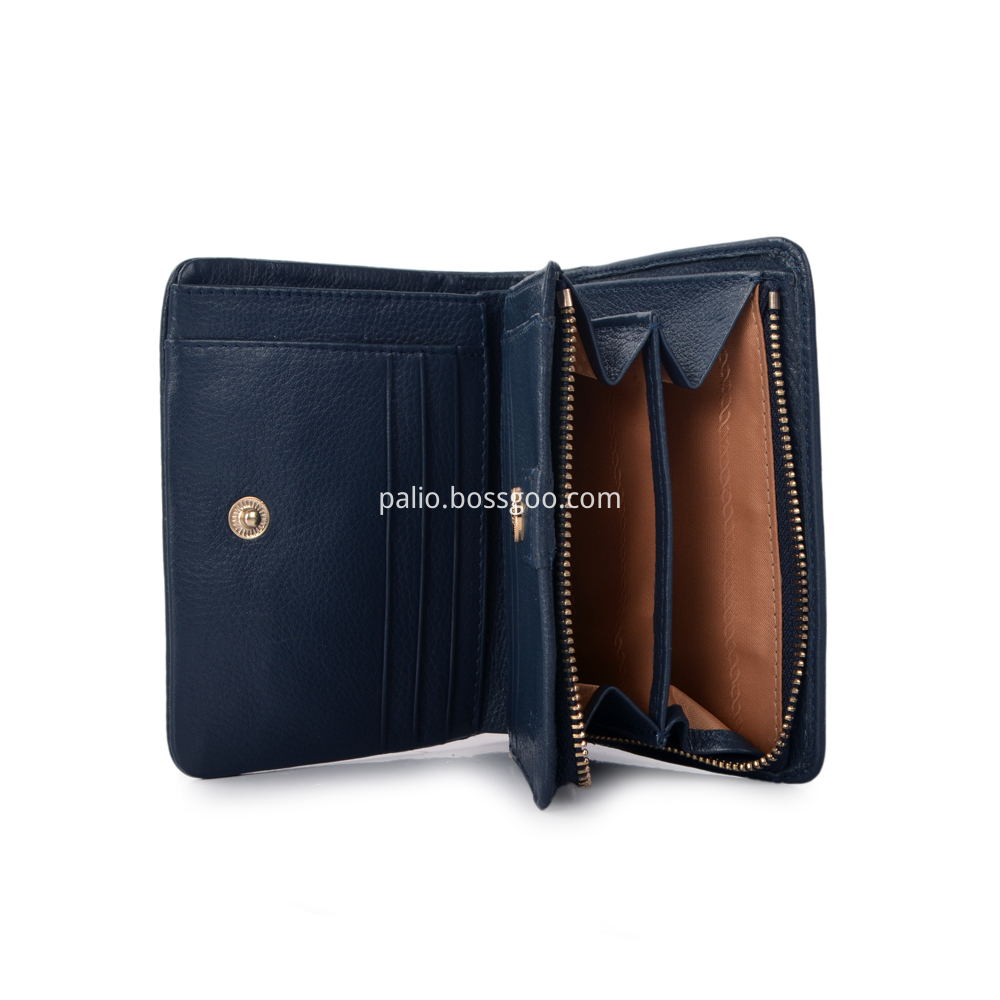 fashion women men classic short multi card holder leather wallet purse