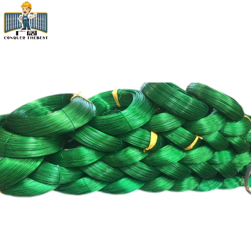 Dual protection: galvanized core + PVC coating Hot-dipped galvanized PVC wire cross-section